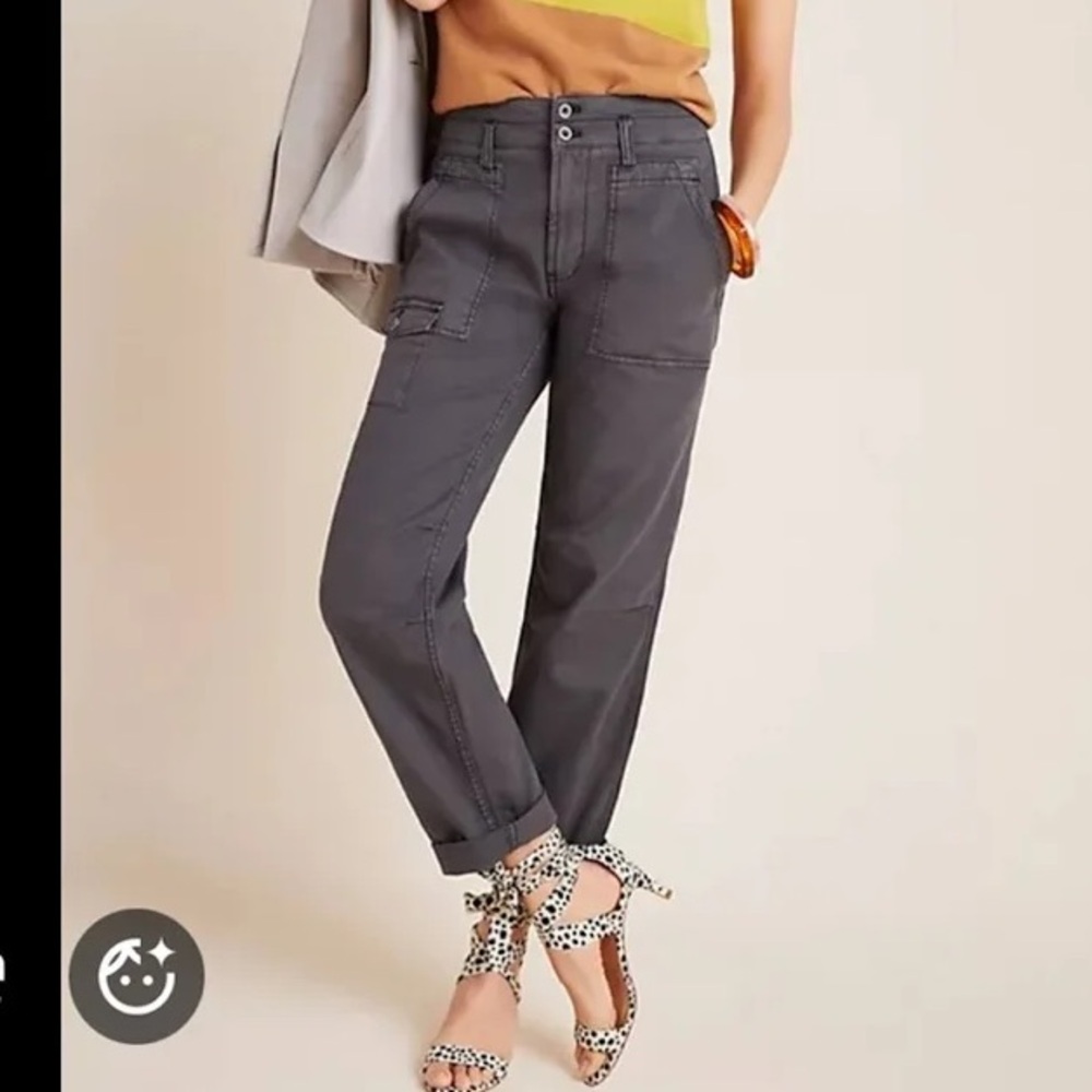 Anthropologie Women’s Cargo Capri Pants Size 31 Tan The Wanderer
